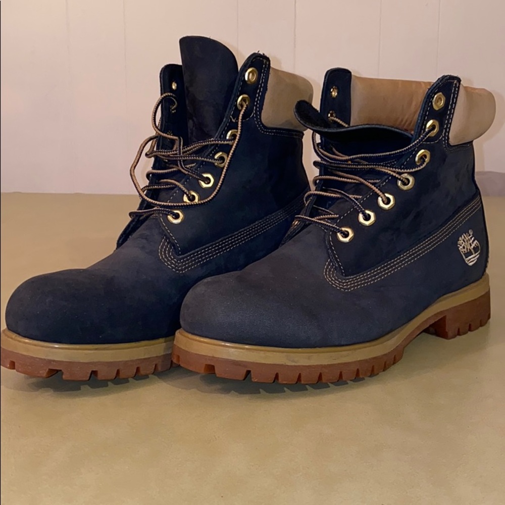 Men’s blue/gray Timberlands size 8.5 medium